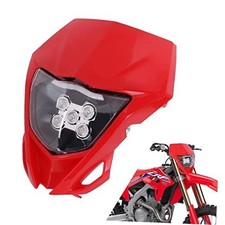Dirt Bike LED Headlight,Motorcycle Headlights Kit Universal for CRF250R Red