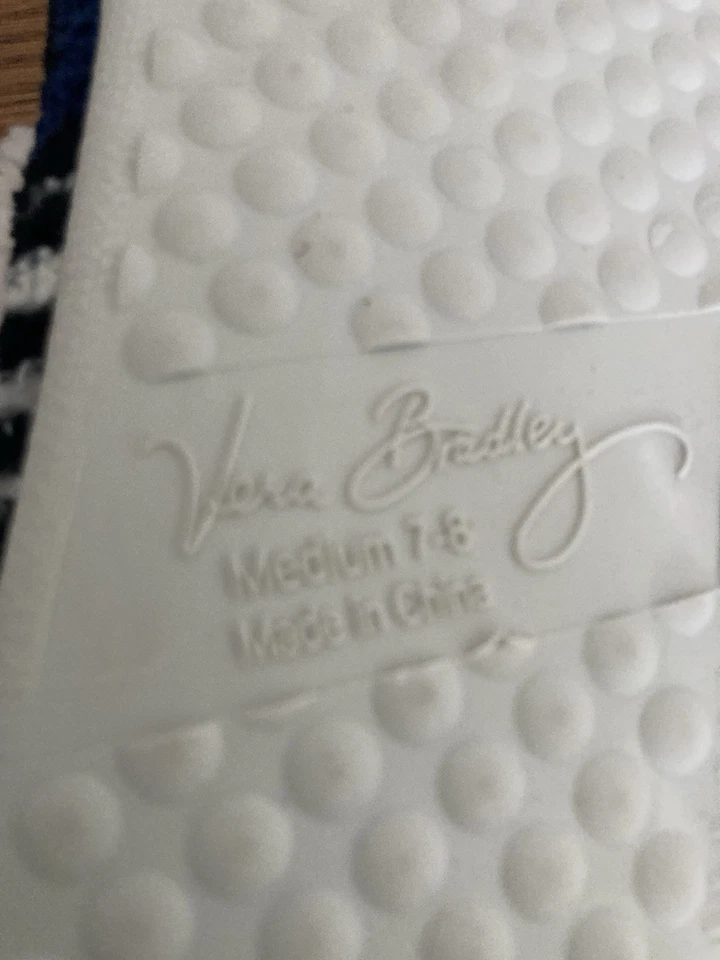 Zapatillas Vera Bradley Suela Acolchada Talla 7-8 Medianas Nuevas Foto 4 de 4