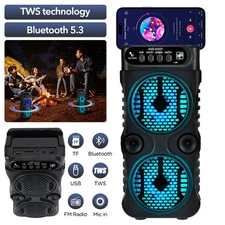 Portable Bluetooth Speaker Sub woofer Heavy Bass Sound System Party Subwoofer