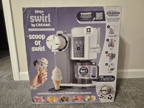 NEW  Ninja CREAMi Scoop & Swirl 13-in-1 Soft Serve Ice Cream Maker NC701