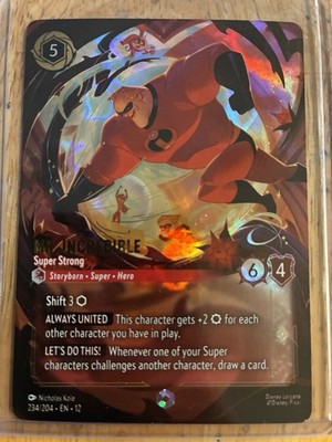 Disney Lorcana Mr. Incredible - Super Strong Enchanted Foil 234/204