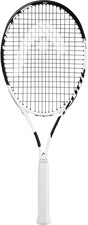 Metallix Attitude Pro White Tennis Racket - Pre-Strung Adult Tennis Racquet for