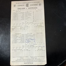 Cricket Scorecard June 1971 England V Australia Test Match
