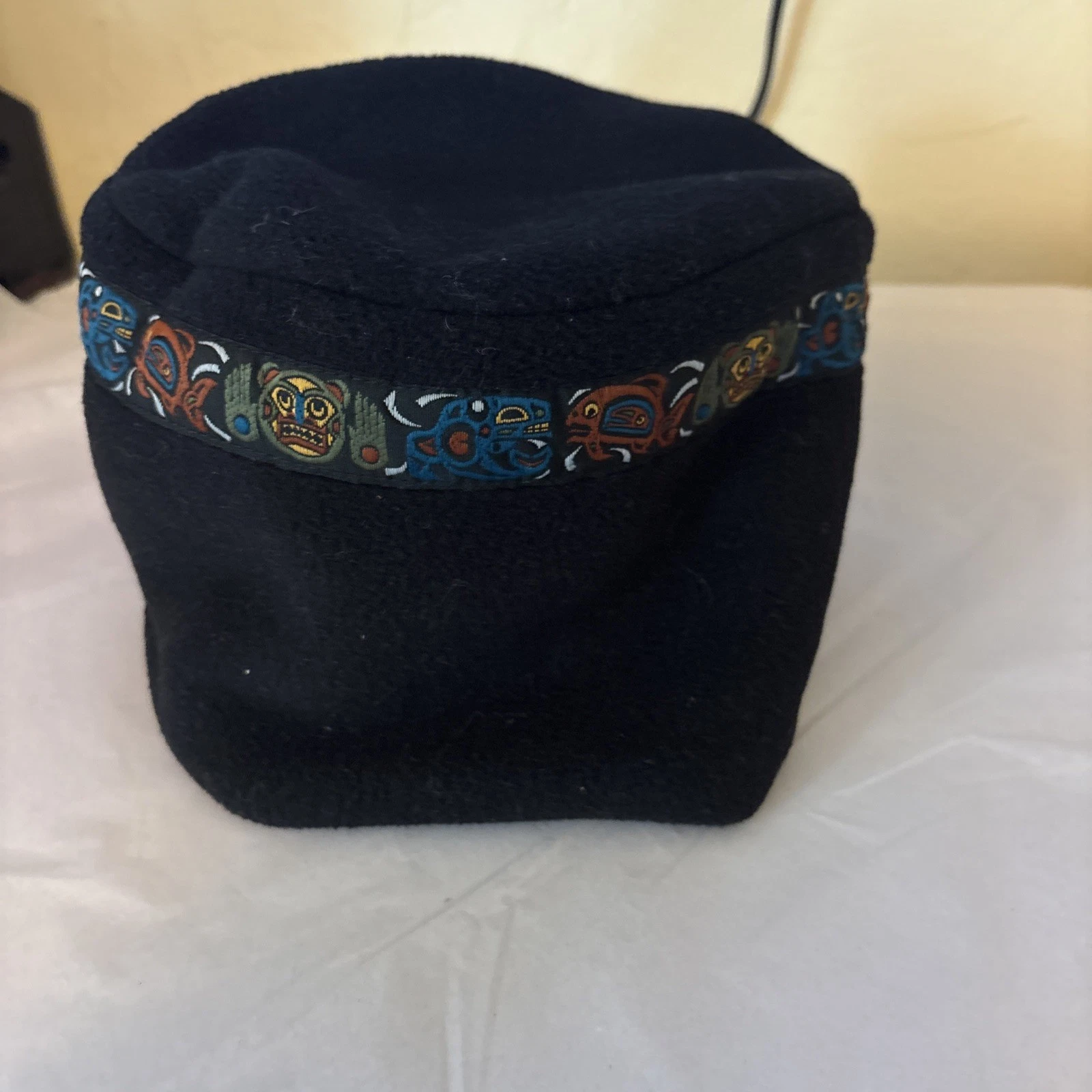 Vtg Rare Orca Outdoors Fleece Hat Cap Made In USA Beanie Aztec