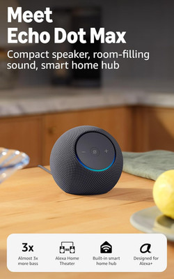 Echo Dot Max (Newest Model), Alexa Speaker with Room-Filling Sound and Nearly 3X