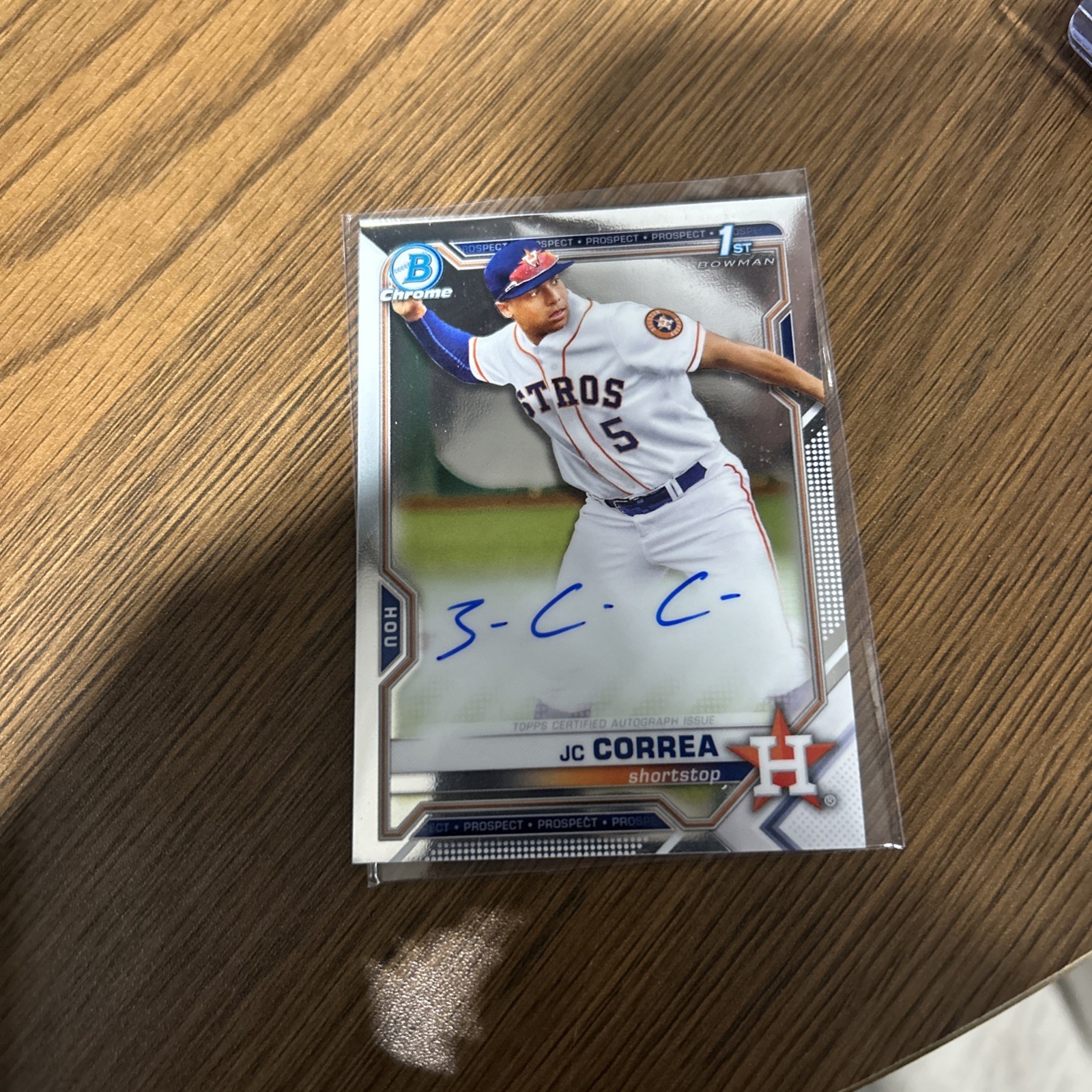 2021 Bowman Chrome - Prospect Autographs JC Correa #CPA-JCO (AU, RC)