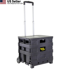 dbest Products Quik Cart Sport Collapsible Rolling Crate on Wheels for Black