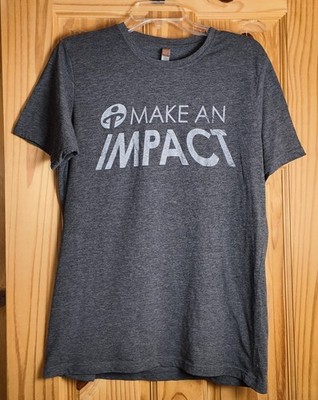 Next Level Apparel T-shirt Large Gray Make an Impact Short Sleeve