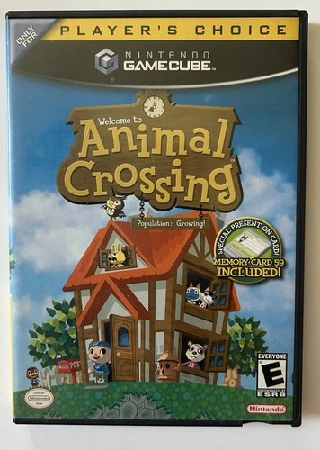 Nintendo Animal Crossing Player's Choice GameCube 2002 E w/ Memory Card