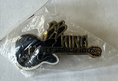 VTG BB King Black Lucille Guitar Pin Blues Music Collectible Concert Souvenir P
