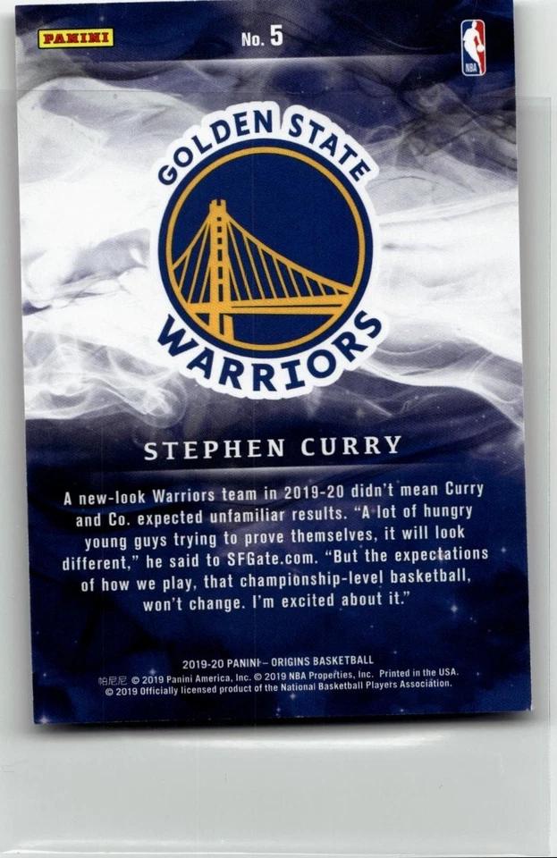 2019-20 Panini Origins #5 Stephen Curry Red - Image 2 of 2