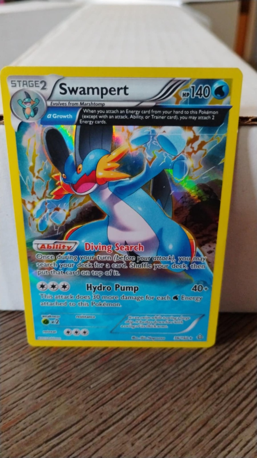 SWAMPERT Primal Clash POKEMON Full-Art Holo 2015 Trading Card 36/160 TCG