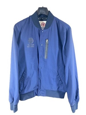 Franklin & Marshall Varsity Bomber Style Jacket, Made In Italy, Navy, Mens Large