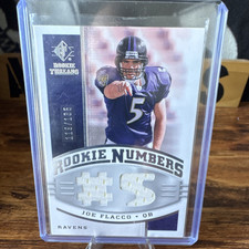 2008 Upper Deck Rookie Numbers Joe Flacco RN-JF /135 Ravens Rookie MEM