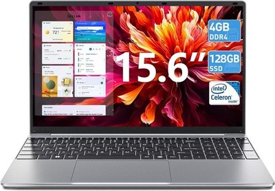 2026 SGIN NEW Portable Laptop 15.6'' Intel Celeron 4GB RAM 128GB SSD Windows 11