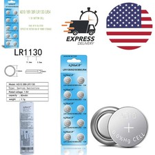 10 Pack LR1130 Button Cell Batteries 1.5 Volt Alkaline for Small Electronics