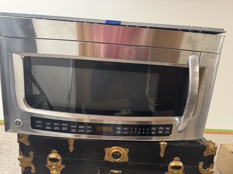 GE JVM2052SN1SS 2 cu ft 1700W Over-the-Range Microwave, Stainless Steel/Black