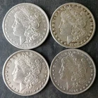 1878, 1882, 1884 O, and 1890 $1 Morgan Silver Dollars