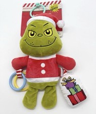 Infantino The Grinch Activity Plush Pal, Clip-On Sensory Baby Toy Small, Green