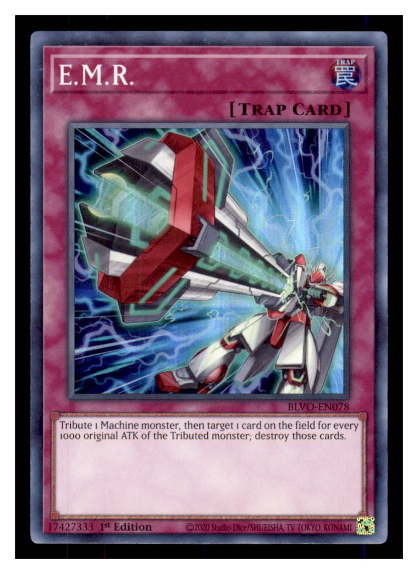 Yugioh E.M.R. BLVO-EN078 Super Rare Blazing Vortex LP