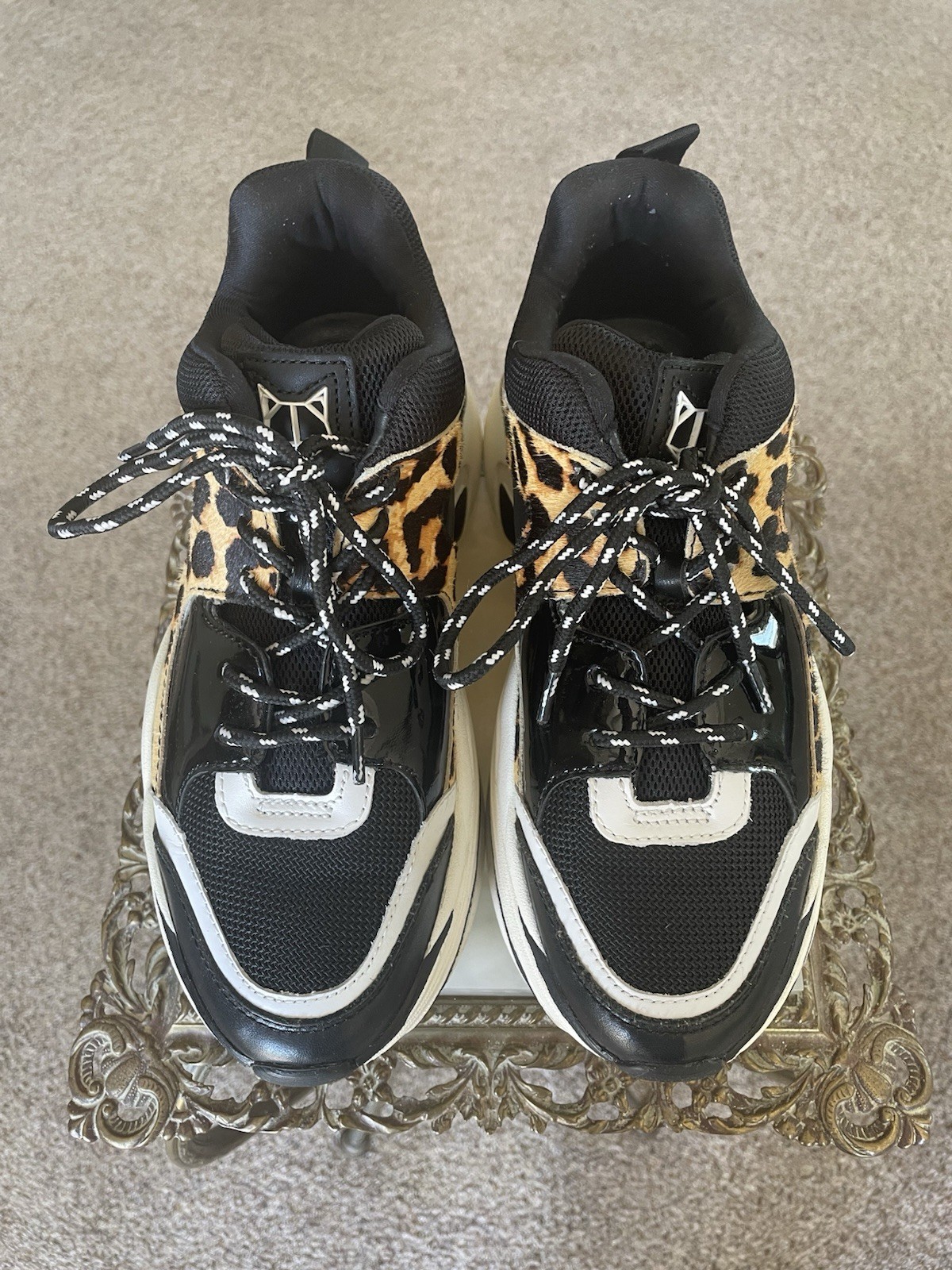 Naked Wolfe Art Track Leopard Platform Sneakers - image 3