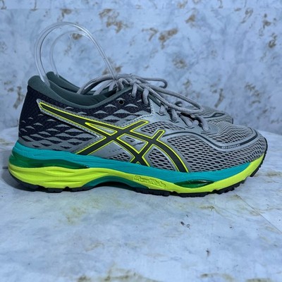 Asics Gel Cumulus 19 Women's Size 8 Running Shoes Gray Green Athletic Sneakers