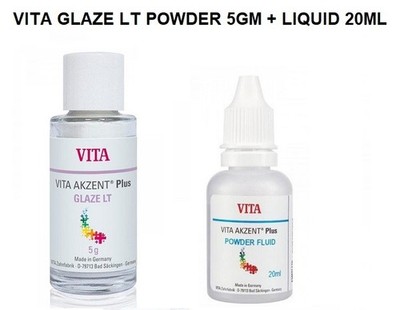 VITA Dental AKZENT PLUS GLAZE LT Powder & Liquid Set for Glazing of Crowns
