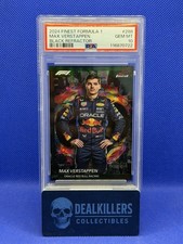 2024 topps finest formula 1 max verstappen black refractor #288 /15 PSA 10