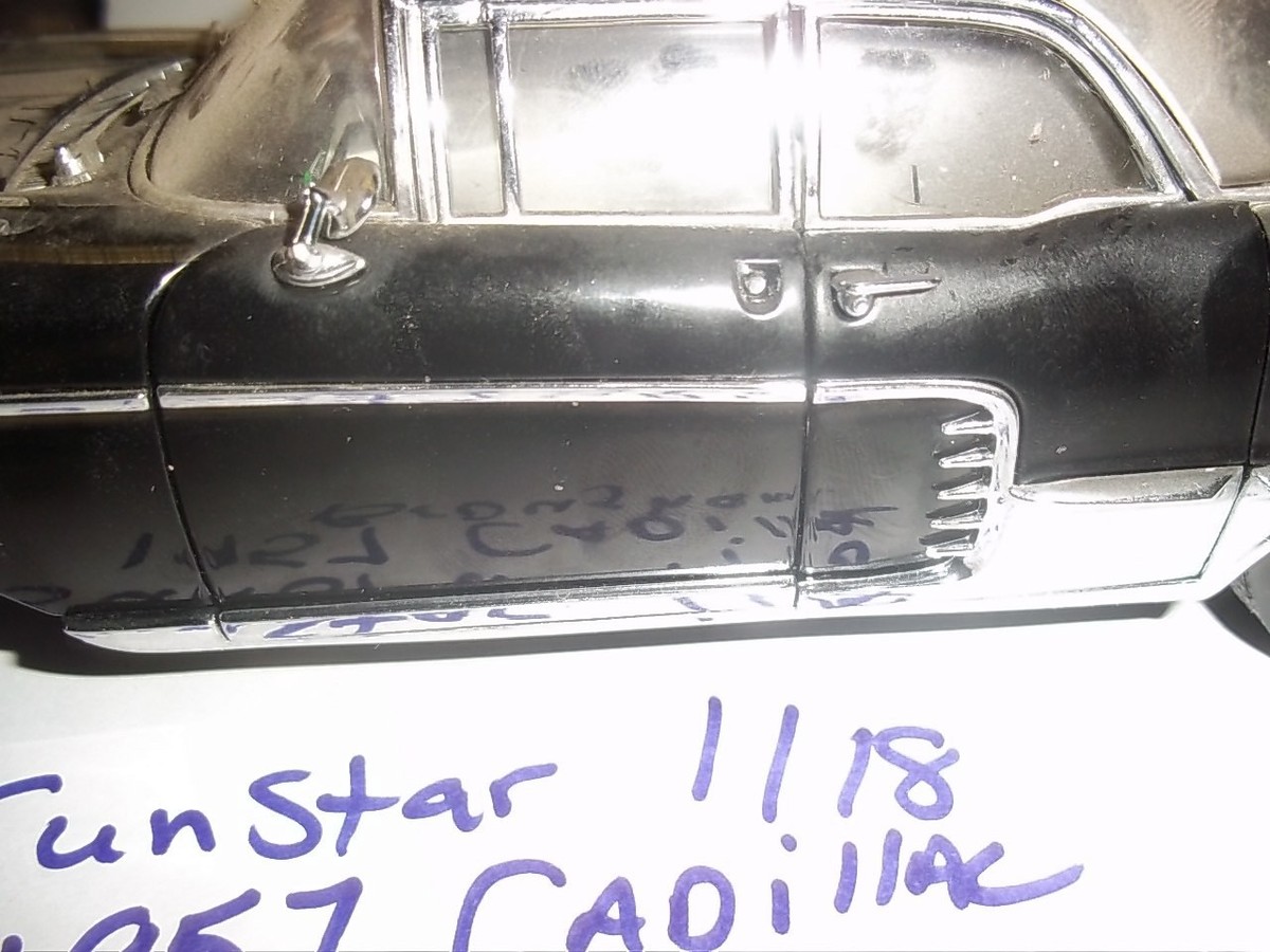 Rare SUNSTAR 1957 CADILLAC BROUGHAM 1/18 BLACK | eBay
