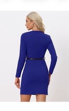 women blue sweater dress small