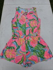Lilly Pulitzer Boho Vacay Tybee So A Peeling Print Tassel Colorful Romper Medium