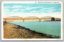 St. Louis Missouri MO c.1920s Municipal Free Bridge Posted Richmond Indiana
