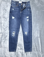 abercrombie kids blue jeans size 13/14 high-rise mini mom