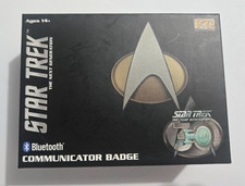 STAR TREK NEXT GENERATION BLUETOOTH COMMUNICATOR BADGE FAMETEK USED - WORKS!
