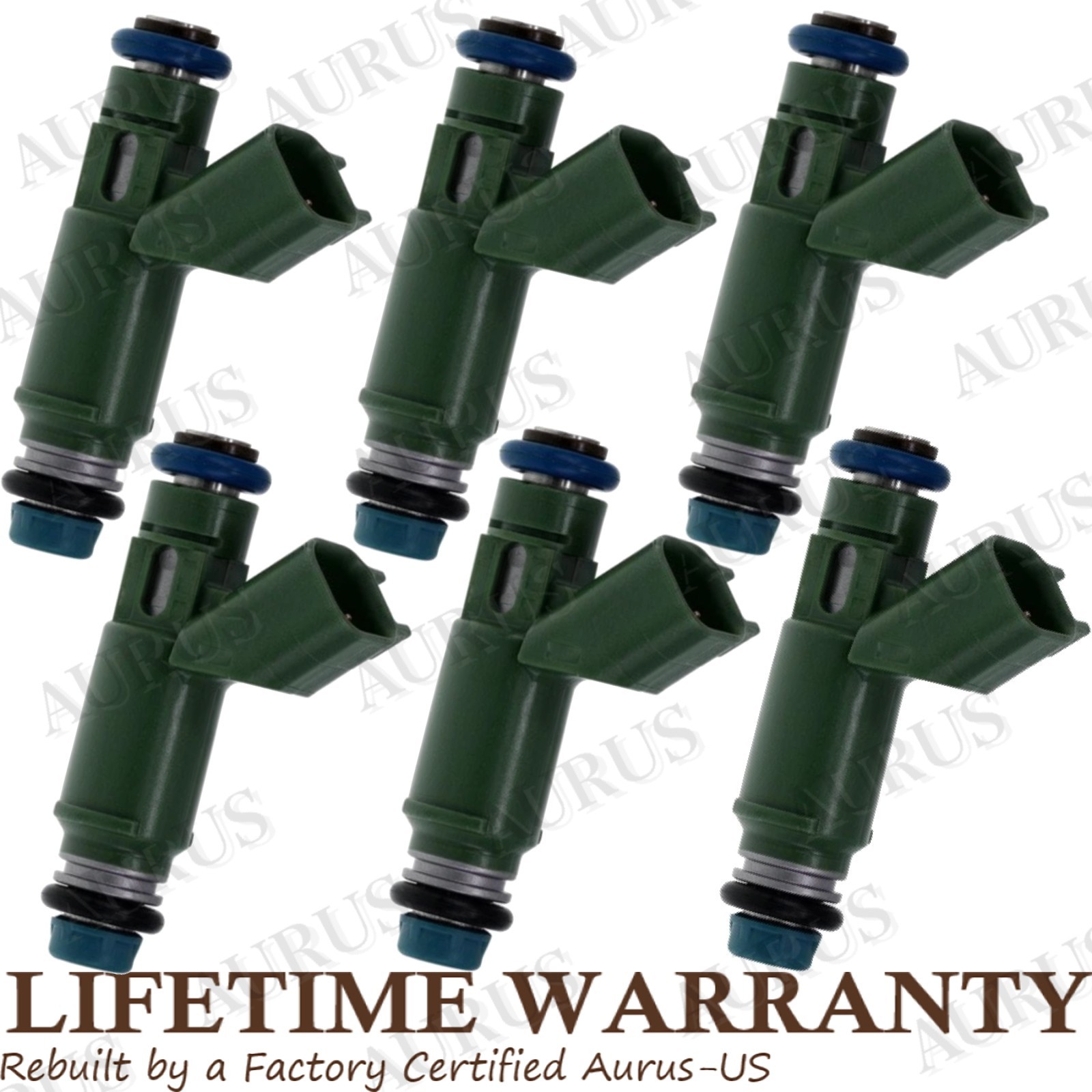 Ford OEM Set of 6 Fuel Injectors for 2002-2008 JAGUAR X-TYPE 2.5L 3.0L V6 1X43-AB