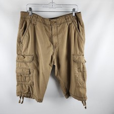 Plugg Shorts Mens 34 Brown Vintage Cargo 13 in Short