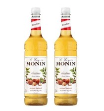 Monin 2x 1L Premium Hazelnut Syrups for Coffee & Cocktails- Best Before 08/2026