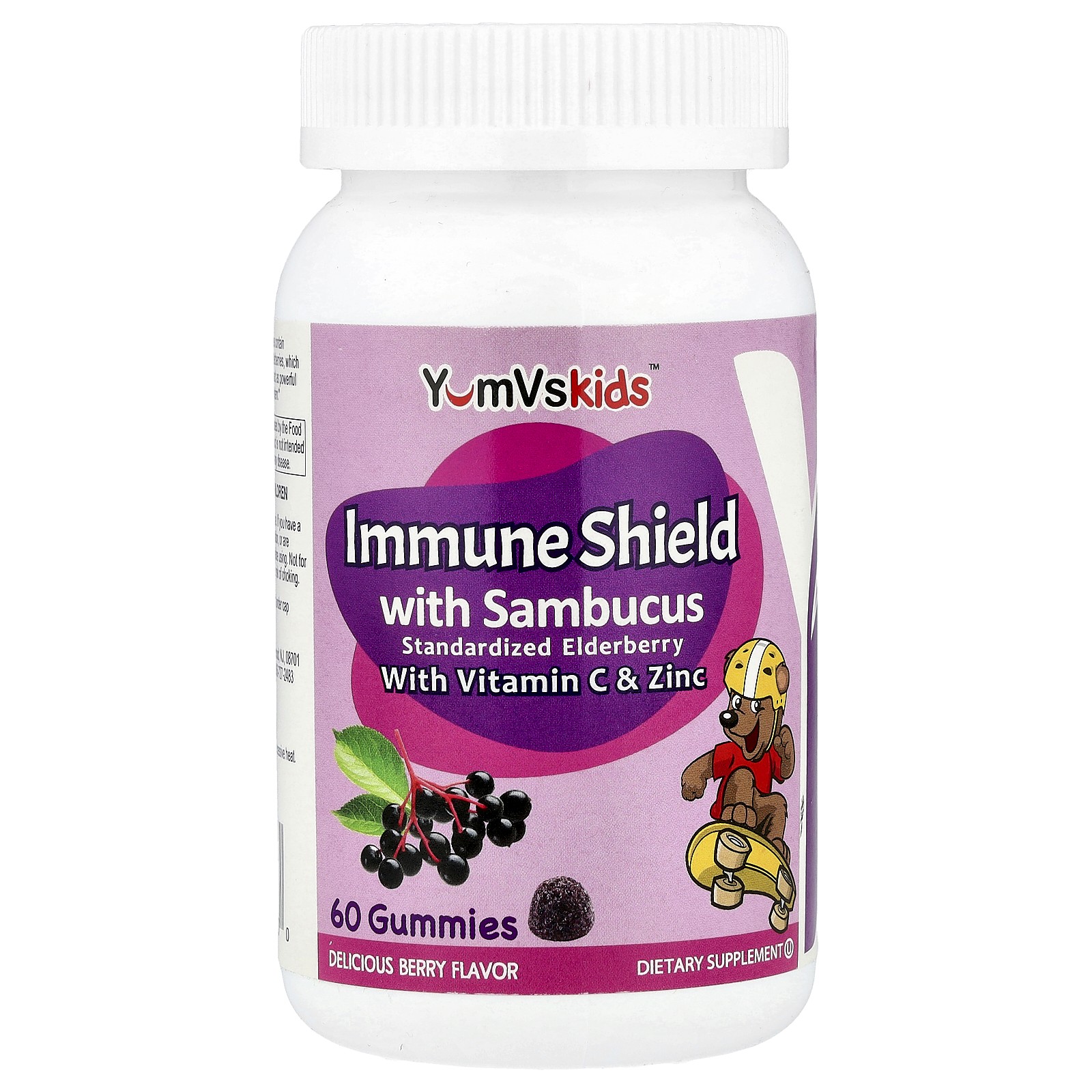 Yum-V s Immune Shield со вкусом бузины Yummy Berry Flavor 60 желейных конфет All-Natural 3090₽