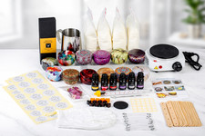 126 Piece DIY Candle Making Kit Wax Melter Wicks Dyes