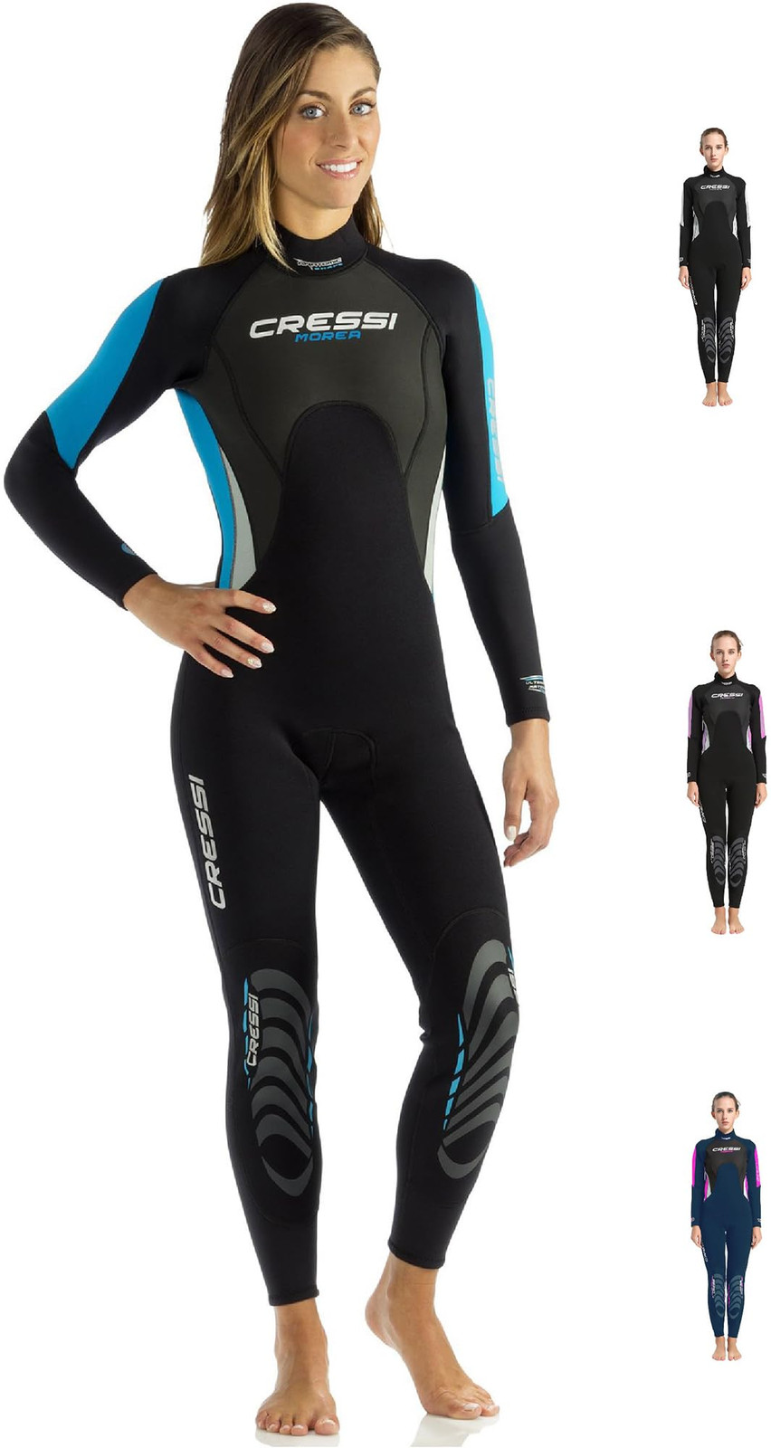 Cressi Morea Lady Wetsuit Full 3 mm, Muta Monopezzo Neoprene Ultrastretch (a3M)