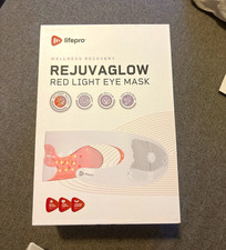 Lifepro RejuvaGlow Red Light Eye Mask, Wellness Recovery, White/Pink