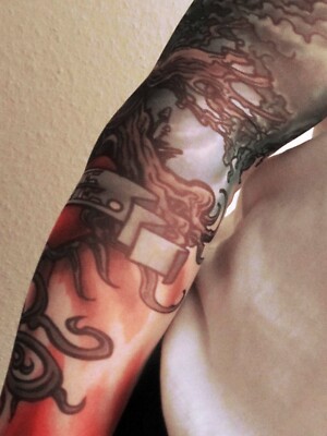2x BACARDI OAKHEART TATTOO ARM SLEEVES ARM STRUMPF ARMSTRUMPF EINMAL-TATTOO -NEU