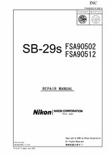 NIKON SB-29S Camera Flash Service Repair Manual Parts List PDF