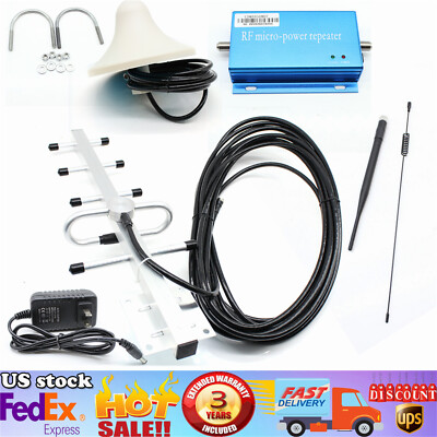 Cell Phone Signal Amplifier 3G/4G Extender GSM/CDMA Repeater W/ Yagi Antenna Kit