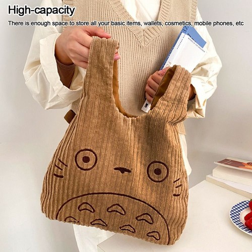 Shoppers Fashion Cotton Cloth Cartoon Totoro Embroidery Handbag Lamb Fabric - Picture 10 of 14