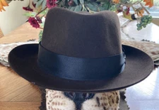 Biltmore 1917 * Mens Wool Fedora Hat * 1 L * New Pork Pie Dress Pimp Gift Sale