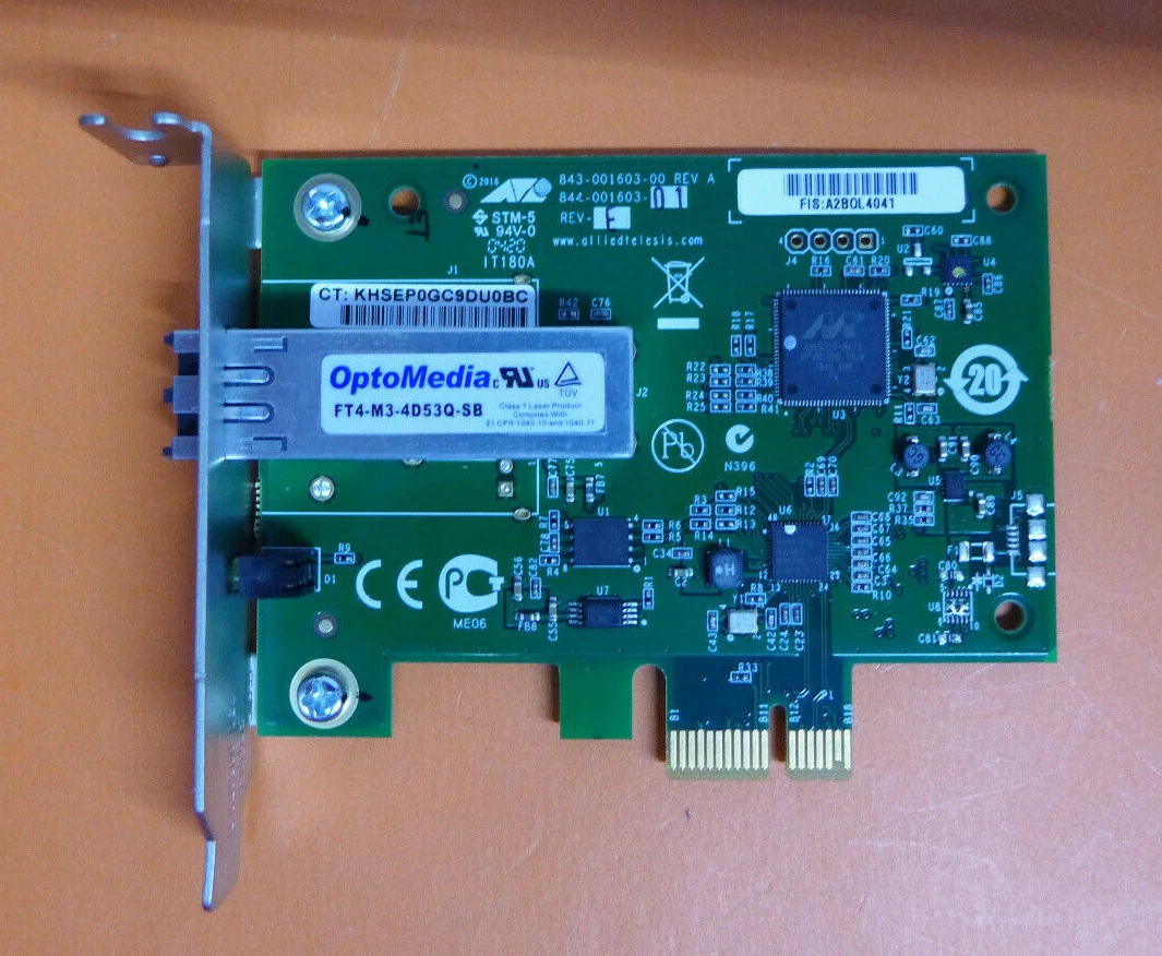 Allied Telesis 1000SX LC 1X PCI Express Adapter Card AT-2914SX/LC