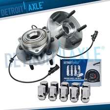 Front Wheel Hub Bearings w/10pc Wheel Lug Nuts for 2006-2009 Dodge Durango Aspen