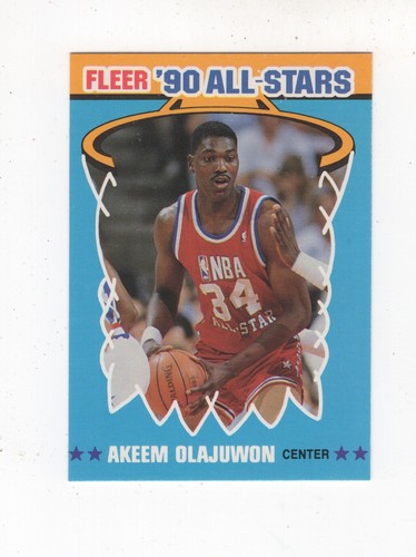1990-91 FLEER BASKETBALL ALL-STAR AKEEM OLAJUWON HOUSTON ROCKETS #3 - 第 1/2 張圖片
