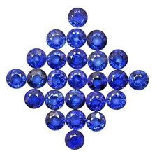 5.60 CT Natural Blue Sapphire  Round Cut 4mm 20pcs Lot Loose Gemstone M18